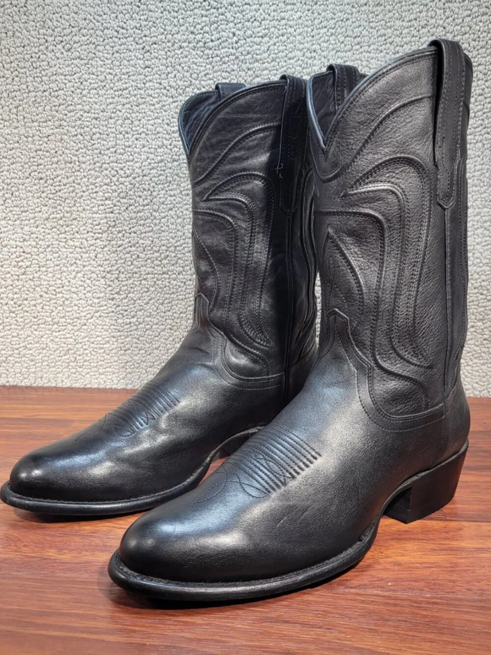 Tecovas The Cartwright Men's Size 11D Midnight Cowhide Cowboy Boots